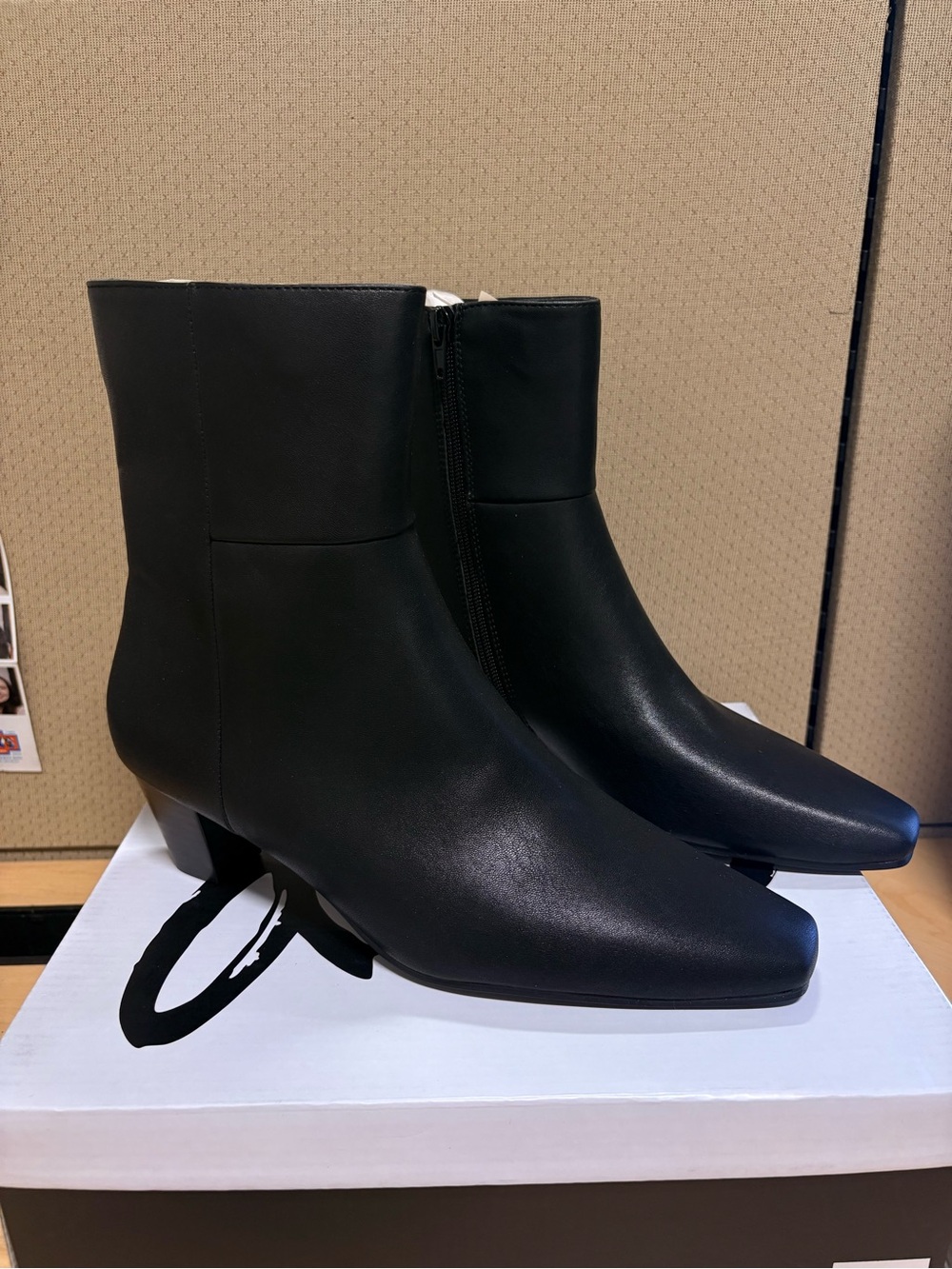 Dolce Vita Black Leather Ankle Boots
